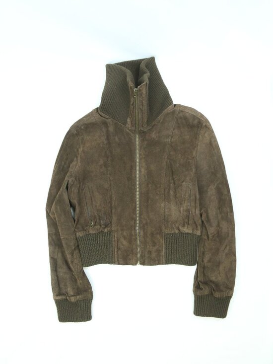 Jackets & Blazers - Women's Suzy Brown Suede Bomber Jacket Size Medium